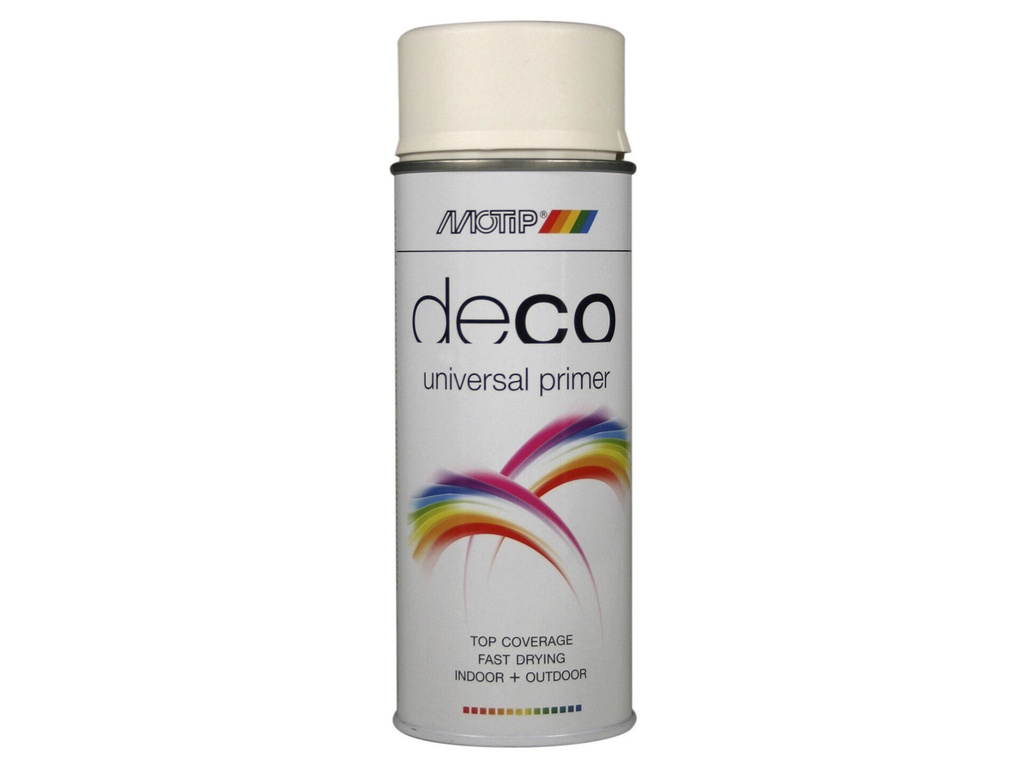MOTIP DECO UNIVERSELE PRIMER  SPUITBUS 150ml wit
