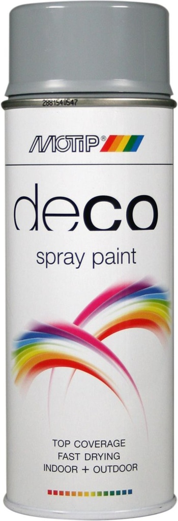 MOTIP DECO LAK HOOGGLANS RAL 7001 ZILVERGRIJS SPUITBUS  400ml