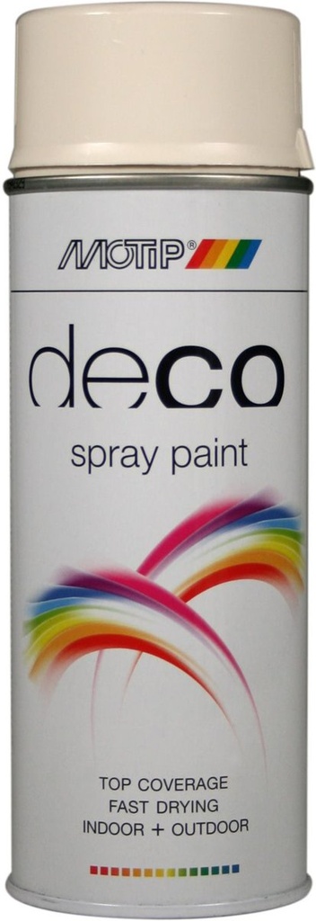 MOTIP DECO LAK HOOGGLANS RAL 9001 CREME-WIT SPUITBUS  400ml