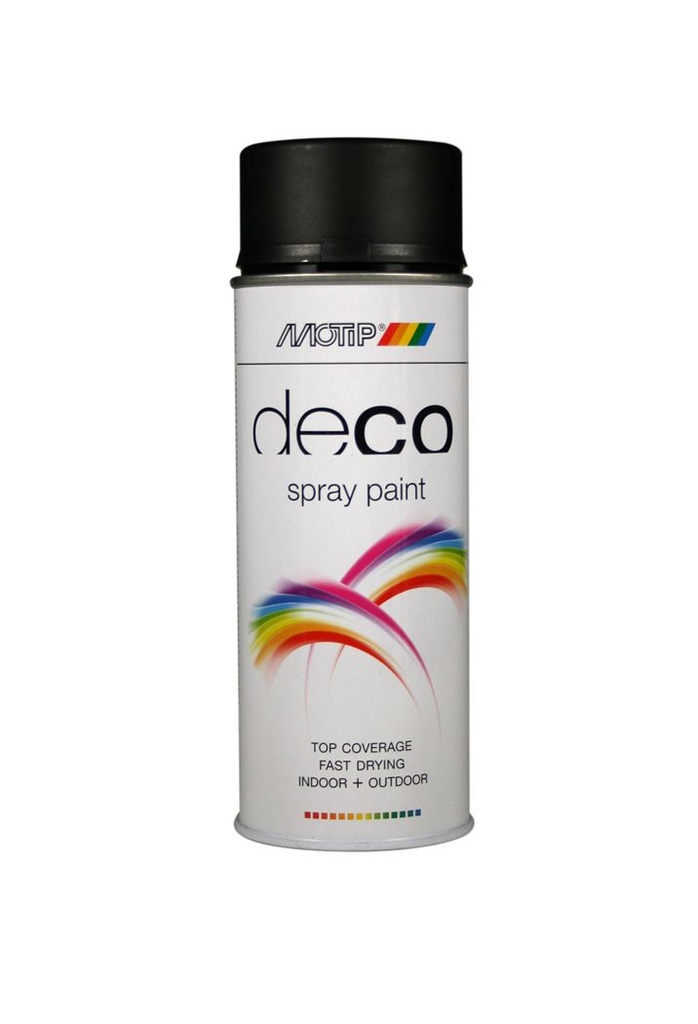 MOTIP DECO LAK MAT RAL 9005 ZWART SPUITBUS  400ml