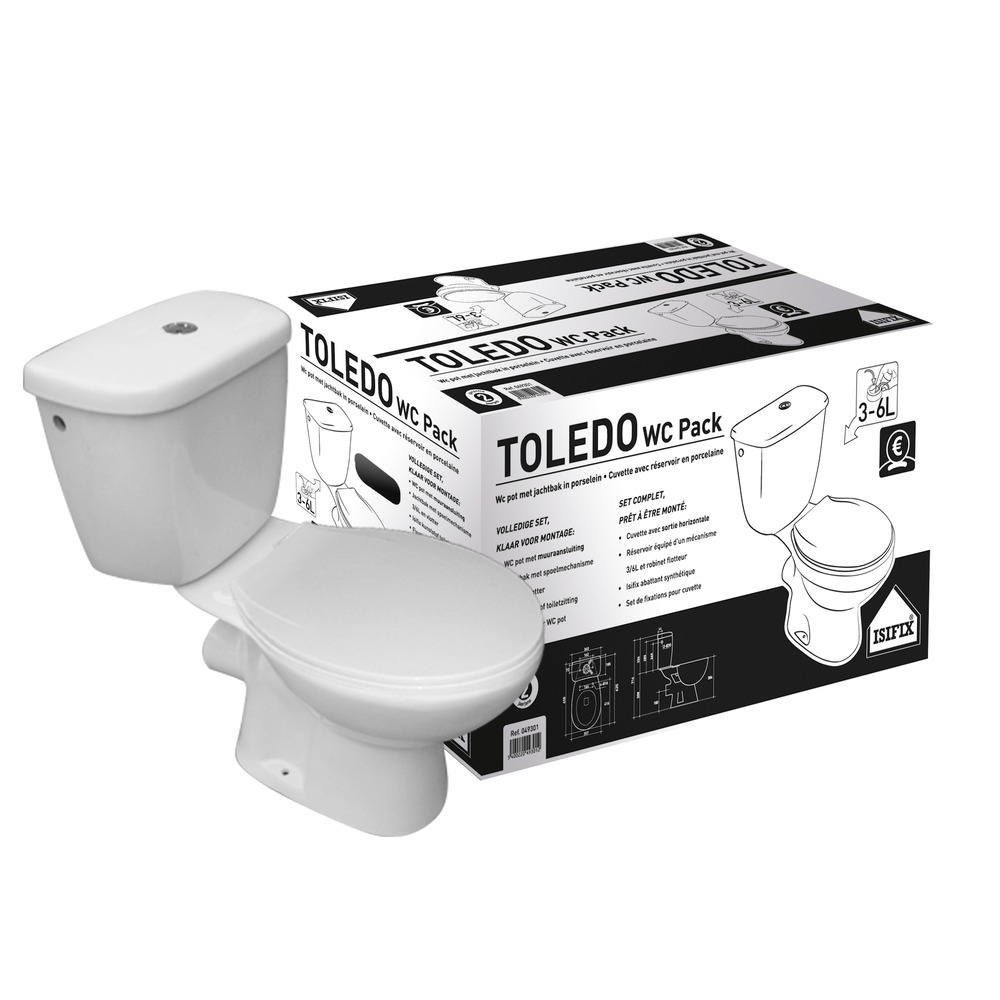 Isifix Toledo WC-Pack H Muuraansluiting