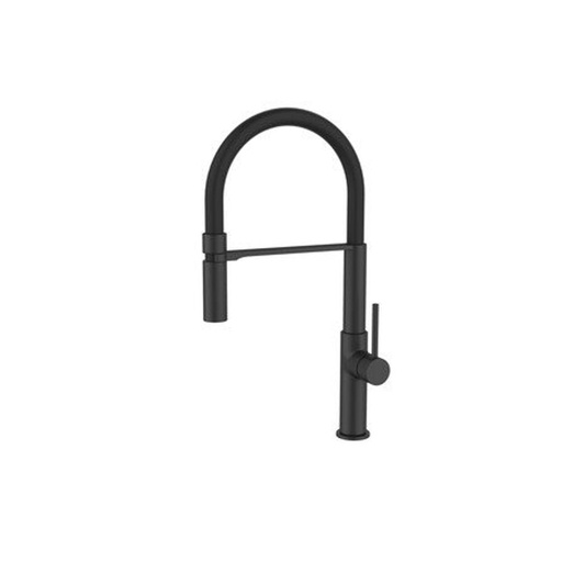 [185872] Fusion black Eengreepsmengkraan Keuken bek mat zwart