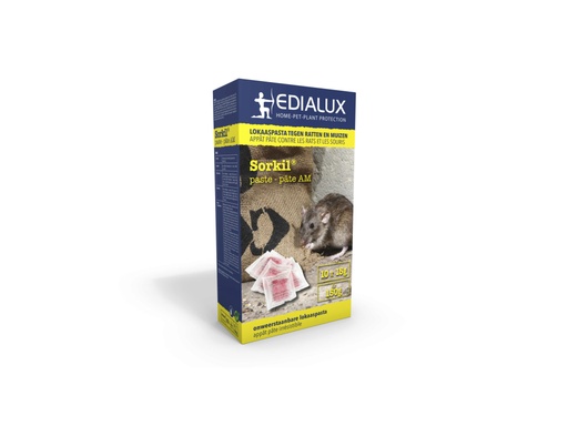 [SORKP015] Edialux Sorkil Pasta Ratten&Muizen 10X15Gr