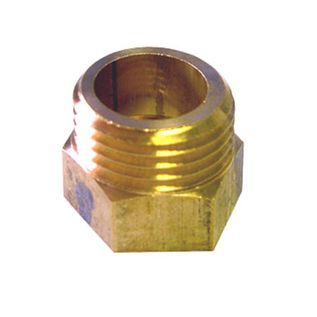 [A21804] Verloop enkele ziel - messing 3/4"M x 1/2"F