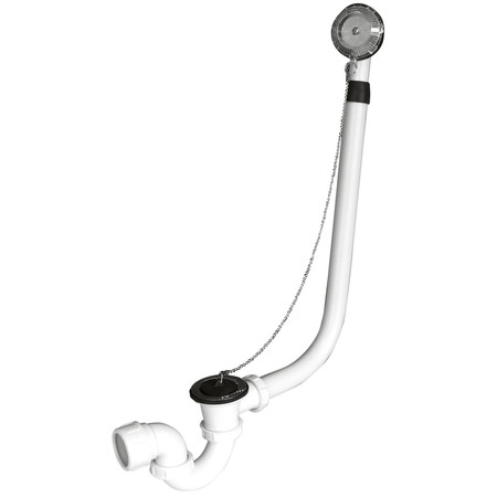 [133601] GO by Van Marcke badgarnituur rubber stop ketting D52 chroom aansluitstuk