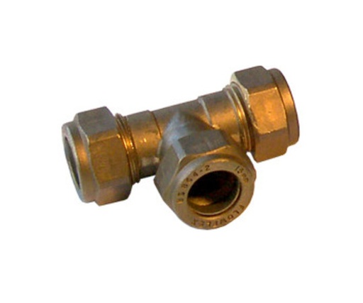 [A31075] Knelfitting t-stuk 3x klem Ø22