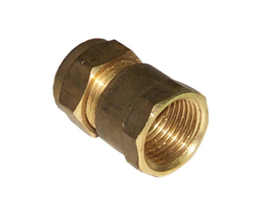 [B09143] Knelfitting rechte koppeling - koper Ø10 x 3/8"f