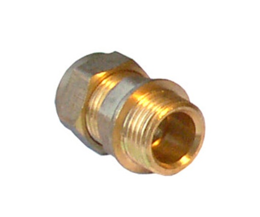[A31235] Knelfitting rechte koppeling - koper Ø22 x3 /4"m