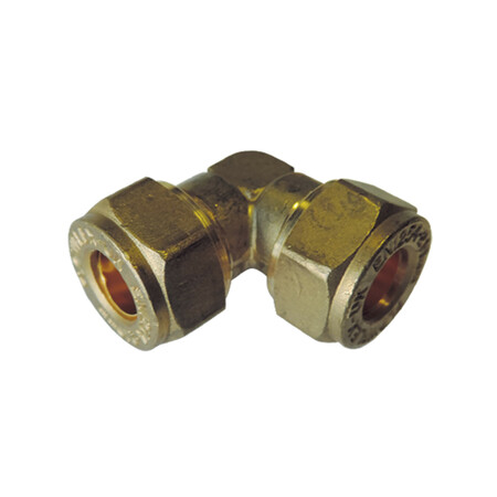 [b09117] Knelfitting elleboog - koper Ø10 x Ø10