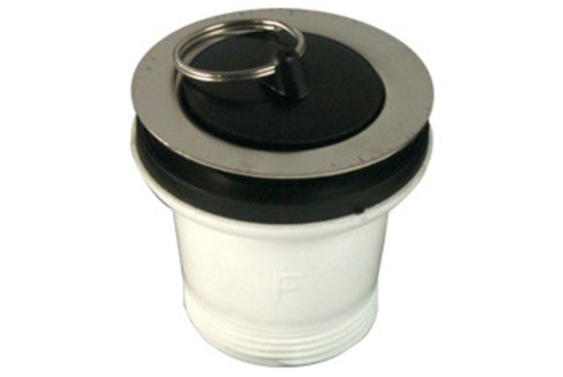 [249098] Plug voor lavabo kunststof 6/4" kroon D63 + stop