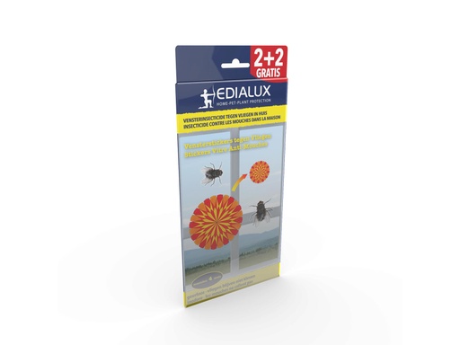 [1103007901] Edialux Venstersticker Tegen Vliegen 2 + 2