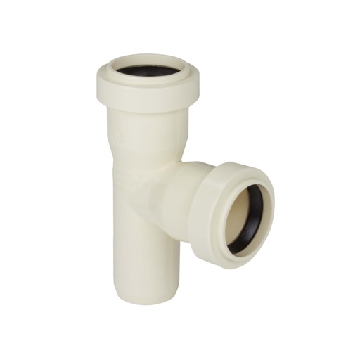 [3101.3408] Sanitair T-Stuk Ivoor met Rubberdichting Ø40mm 87°