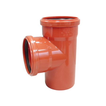 [6003.1111] RIOOL T-STUK Ø110MM-87° ROODBRUIN