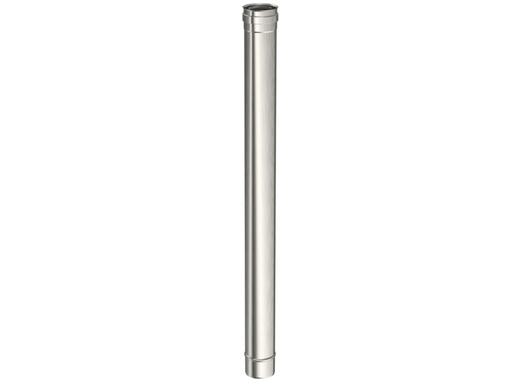 [2-21-0110-080] INOX ROOKAFVOER PELLETS Ø80  BUIS 1M