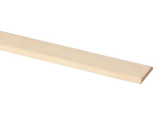 [10134-270] Afdeklijst Hardhout Wit 4x30mm 270cm