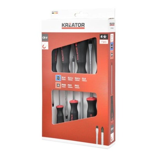 [KRTH20002] KREATOR Set Schroevendraaiers, SL PH - 7 Stuks
