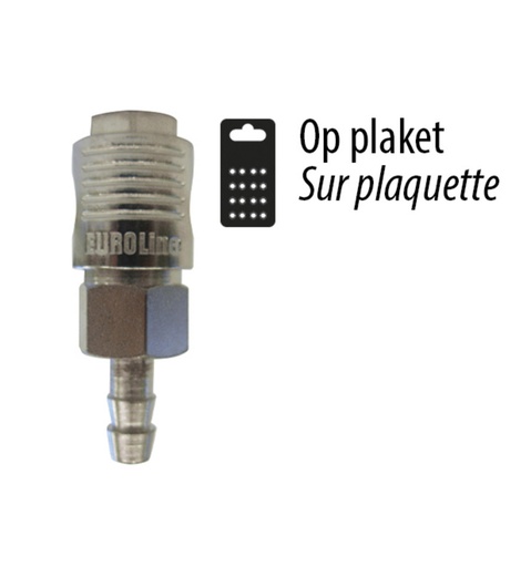 [CSC00010030] Snelkoppeling Universeel + Slangdrager Ø8mm