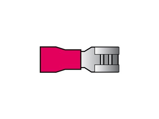 [1624014] Carpoint Vlakstekerhuls 741 Rood 4.8x0.5mm 10 Stuks