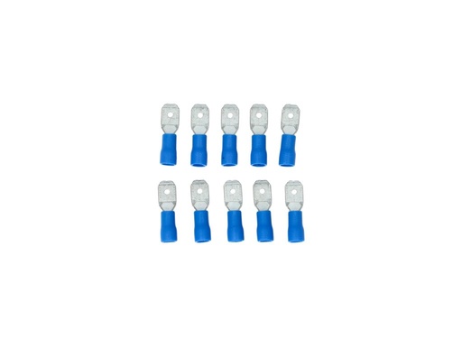 [1624024] Carpoint Vlakstekker 740 Blauw 6.3x0.8mm 10 Stuks