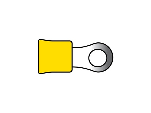 [1623830] Carpoint Ring Kabelschoen 674 M4 Geel 10 Stuks