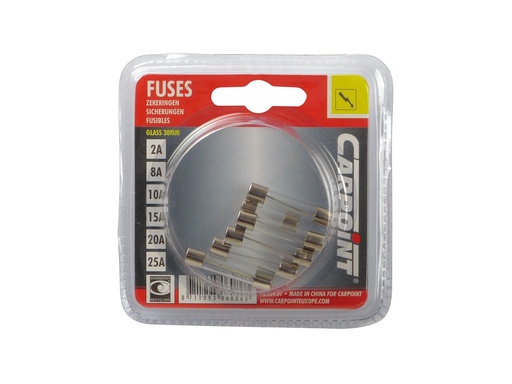 [1623901] Carpoint Glaszekering Assortiment 8-30A 6 Stuks
