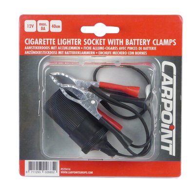 [0523416] Carpoint 12V Stekkerdoos Accuklemmen 10A