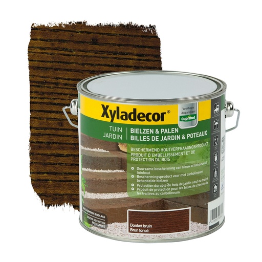 Xyladecor Bielzen & Palen Donkerbruin 2,5 L