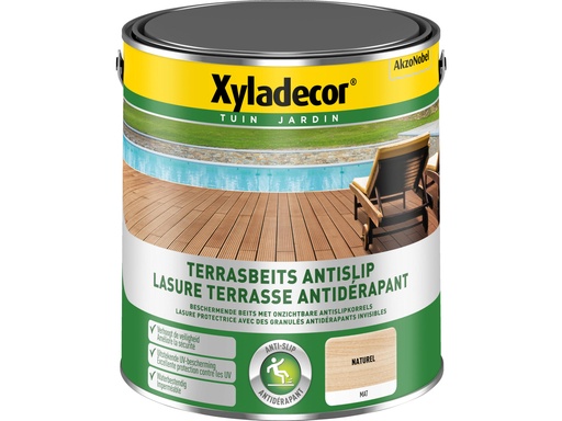 [XY5853843] Xyladecor Terrasbeits Antislip Naturel 2,5L