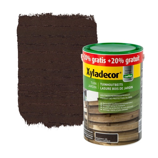 [XY5118120] Xyladecor Tuinhoutbeits Rustieke Eik 5+1L