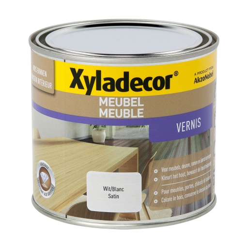 [5208218] Xyladecor Meubelvernis Satin Wit 0,5L