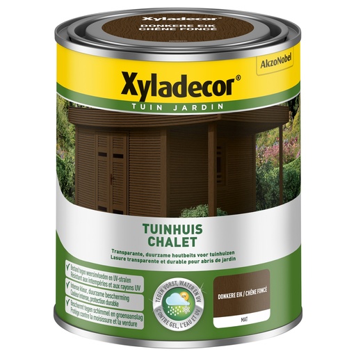 [XY5853861] Xyladecor Tuinhuis WB Donkere Eik 750ML
