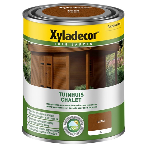 [XY5853862] Xyladecor Tuinhuis WB Teak 750ML