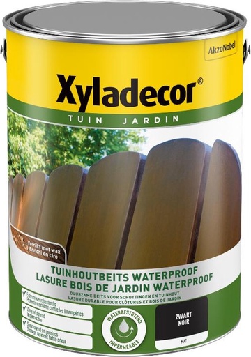 [XY5853898] Xyladecor Tuinhoutbeits Waterproof Zwart 5L