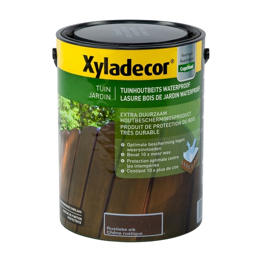 [XY5118127] Xyladecor Tuinhoutbeits Waterproof Rustieke Eik 5L