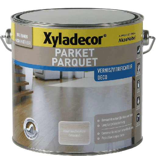 [XY5116800] Xyladecor Parket Vernis Deco Extra Mat Kleurloos 2,5L