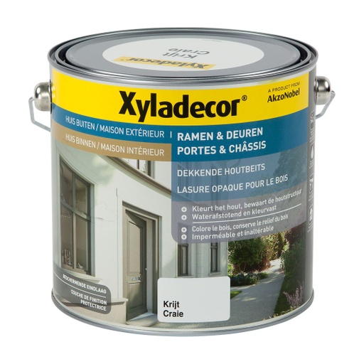 [5208236] Xyladecor Ramen&Deuren Dekkende Beits 2,5L Krijt