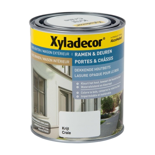 [5208235] Xyladecor Ramen&Deuren Dekkende Beits 0,75L Krijt