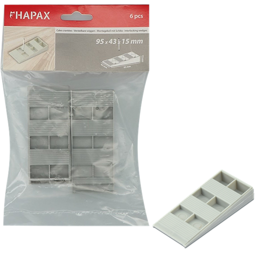 [HAP053N0000200055A] HAPAX wiggen geribbeld 43x15,00x95 /6st