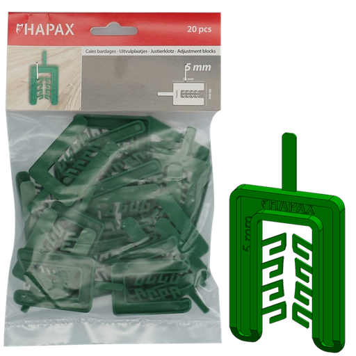 [HAP052N0000500055A] HAPAX uitvulplaatjes 5x40,00x55 /20st