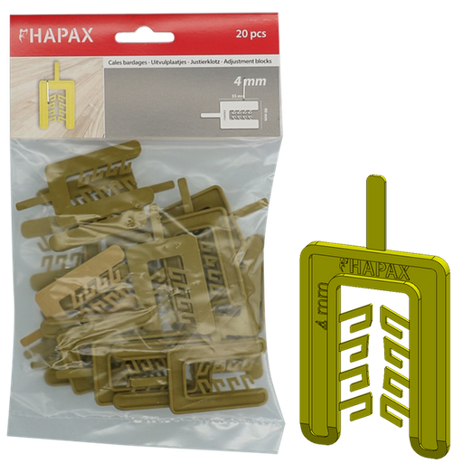[HAP052N0000400055A] HAPAX uitvulplaatjes 4x40,00x55 /20st