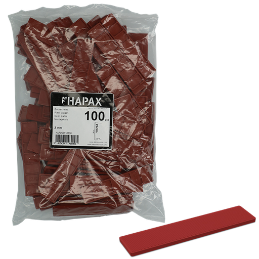 [HAP051N00030000955] HAPAX platte wiggen Ø3x22x95 /100st (rd)