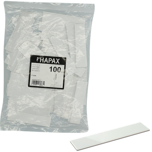 [HAP051N00010000955] HAPAX platte wiggen Ø1x22x95 /100st(wit)