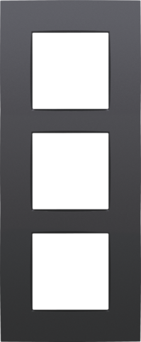 [NI12276300] NIKO Drievoudige afdekplaat met 60 mm centerafstand, verticaal Intense anthracite 122-76300