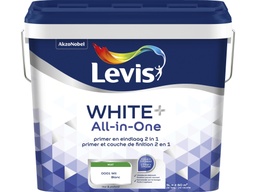[LV5330443] LEVIS WHITE+ All-in-one muur- en plafondverf extra mat 5l wit