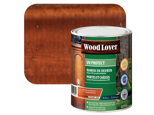 WOODLOVER UV PROTECT 647 MERANTI ROOD 0,75 LITER