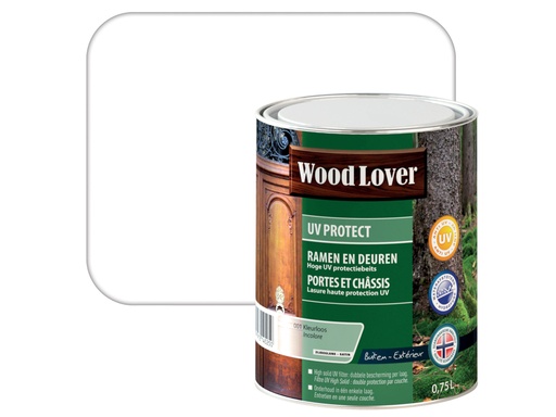 WOODLOVER UV PROTECT  001 KLEURLOOS 0,75 LITER