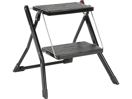 [L225N] Handy Opstapje 2 treden Zwart