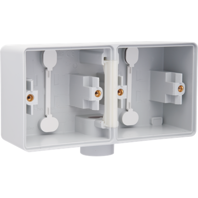 [NI70084801] NIKO HYDRO Dubbele horizontale opbouwdoos M20 Grijs 700-84801