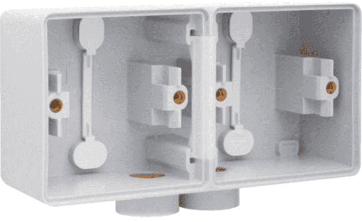 [NI70084802] NIKO HYDRO Dubbele horizontale opbouwdoos 2x M20 Grijs 700-84802