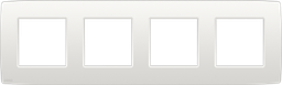 [NI10176400] NIKO Viervoudige afdekplaat met 71 mm centerafstand Original white 101-76400
